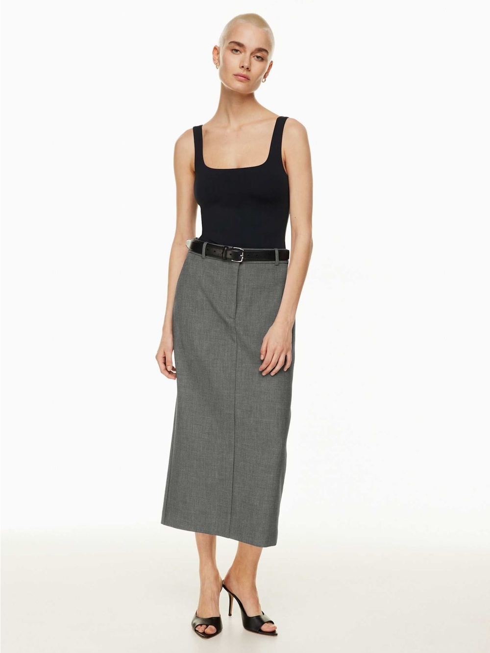 Aritzia Babaton Black Contour Squareneck Bodysuit